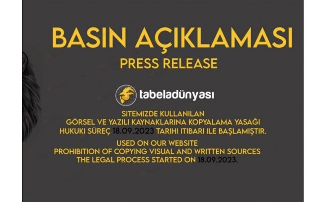 Tabela Dünyası Basın Açıklaması