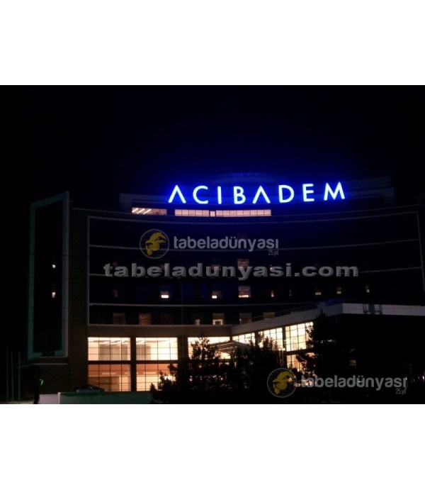 Acıbadem Hastanesi Işıklı Tabela