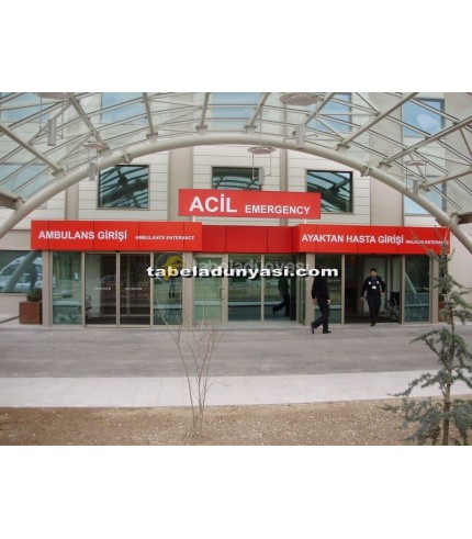 Acıbadem Hastanesi Kayseri Acil Girişi Işıklı Tabela