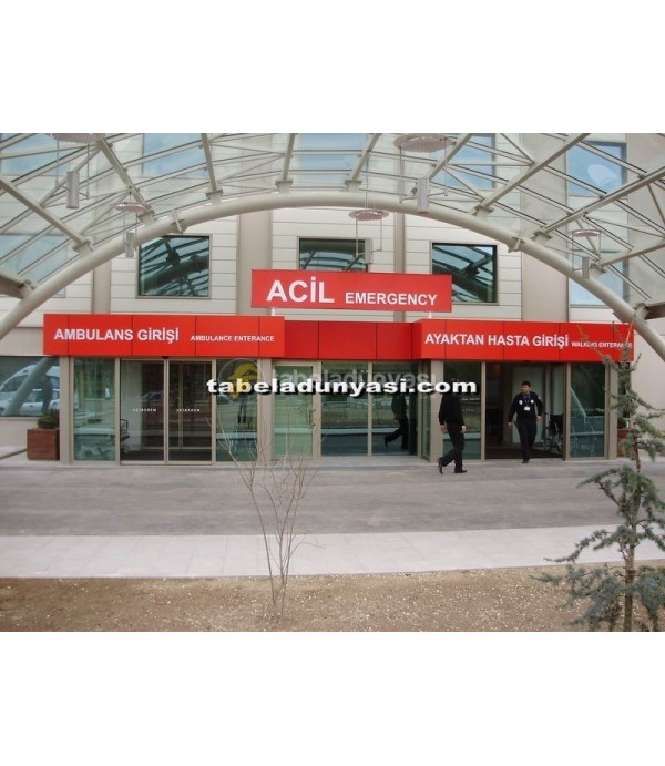 Acıbadem Hastanesi Kayseri Acil Girişi Işıklı Tabela