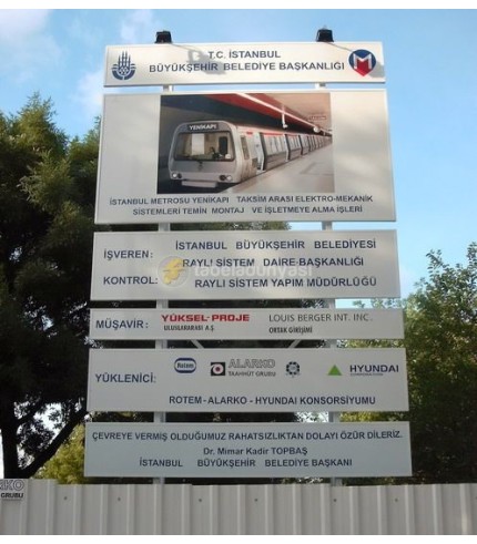 Alarko İnşaat şantiye tabelaları