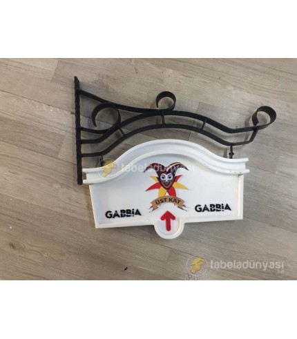 Gabbia Ahşap Tabela