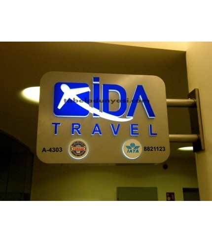 İda Travel Işıklı Tabela