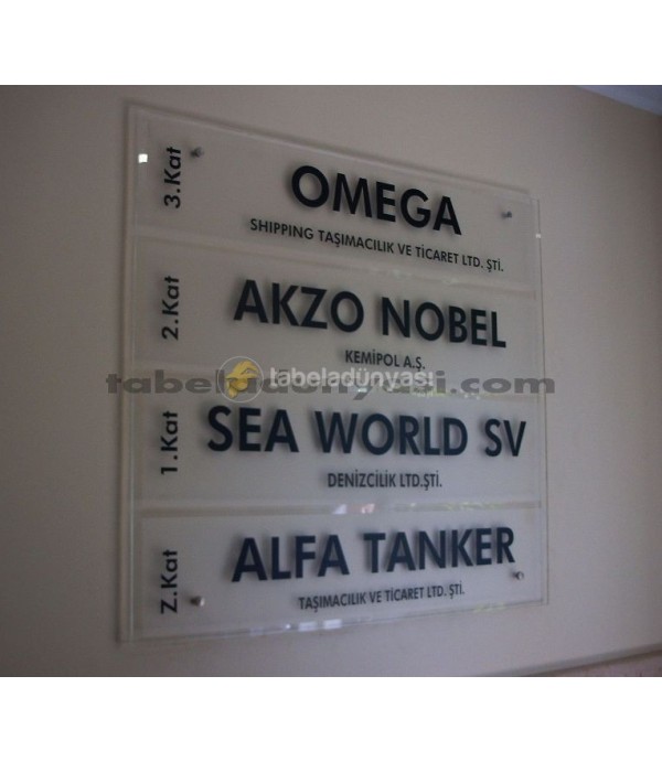 Kat Yönlendirme Özel Tasarım Pano