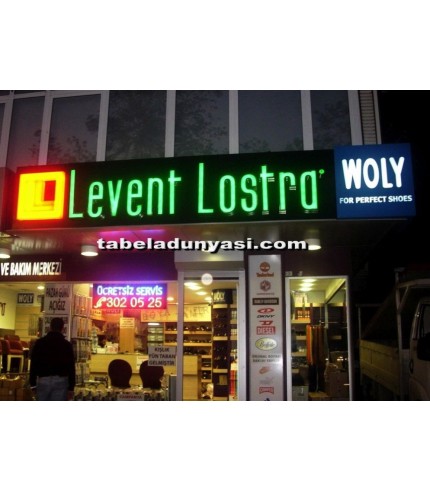 Levent Lostra Işıklı Tabela