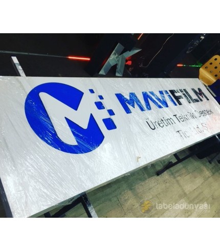 Mavi Film Işıklı Tabela