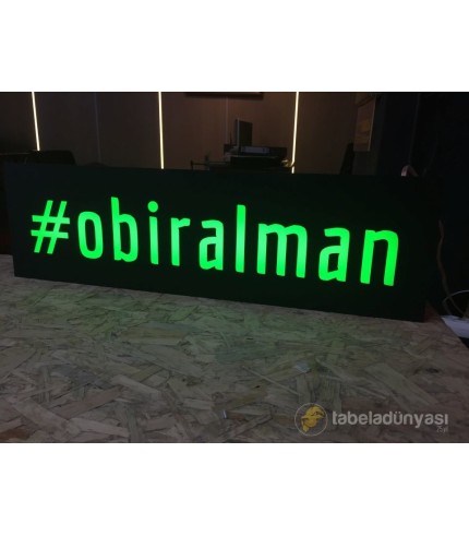 Obiralman Işıklı Tabela