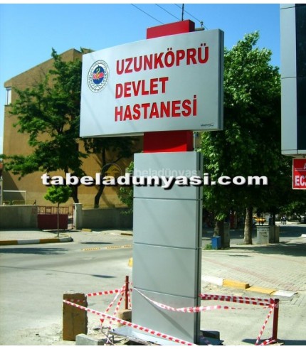 Uzun Köprü Devlet Hastanesi Totem Tabela