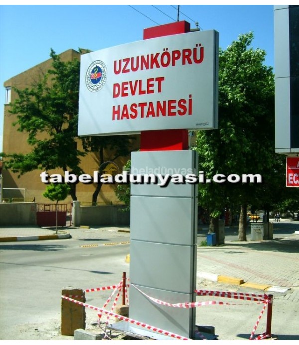 Uzun Köprü Devlet Hastanesi Totem Tabela