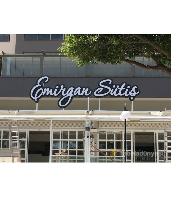 Emirgan Sütiş Kutu Harf Tabela