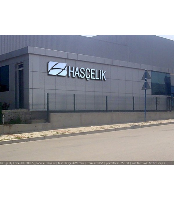 Has Çelik Paslanmaz krom kutu harf