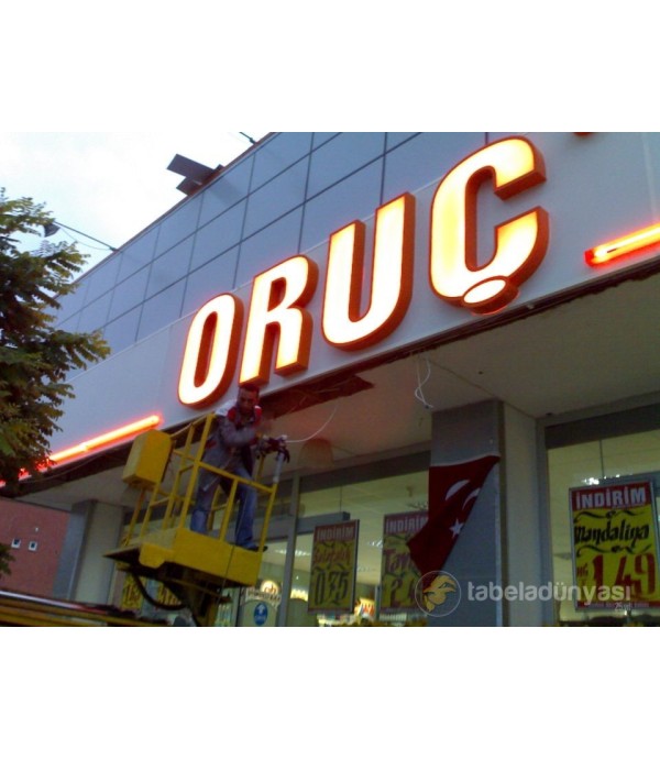 Oruç Market Kutu Harf Tabela