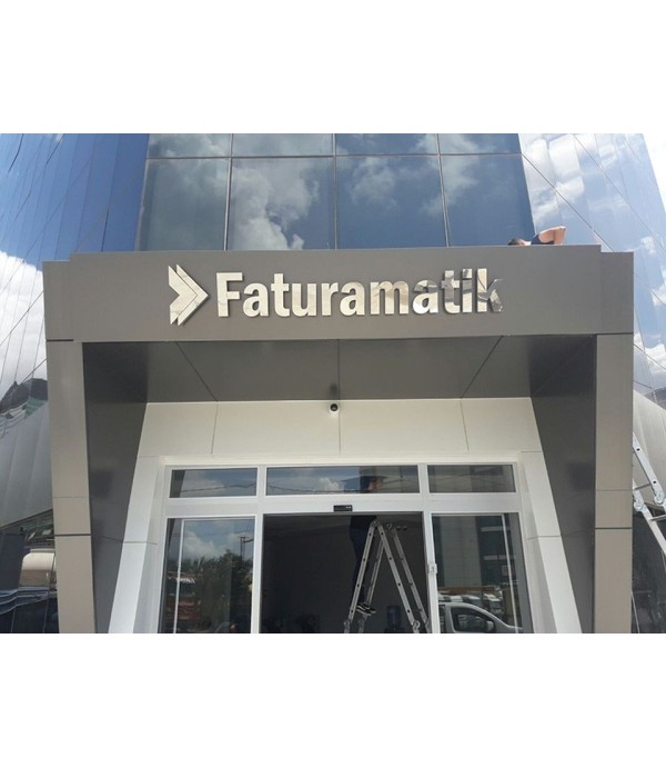 Faturamatik Paslanmaz Krom Kutu Harf