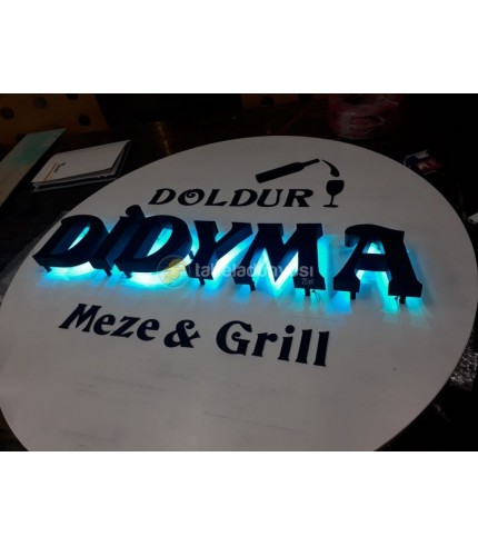 Doldur Didyma Meze Almanya Işıklı Ahşap  Tabela