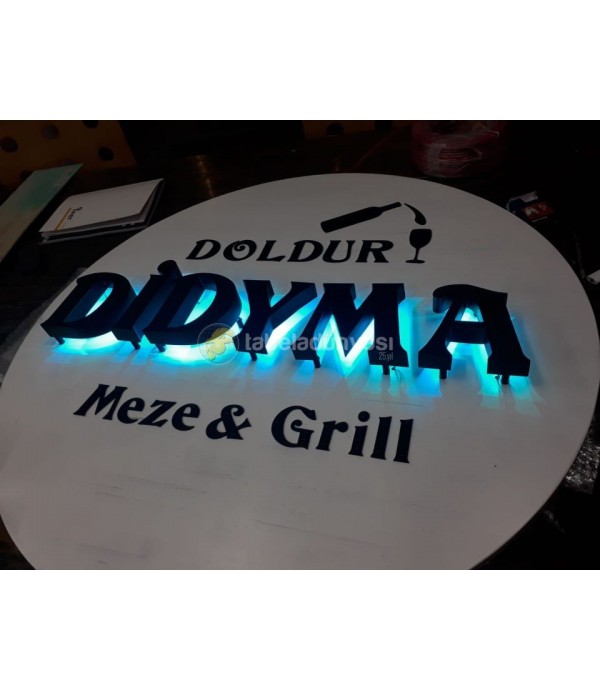 Doldur Didyma Meze Almanya Işıklı Ahşap  Tabela