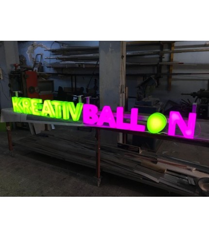 Kreativ Balon Almanya Işıklı Pleksi Kutu Harf Tabela