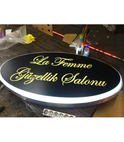La Femme Güzellik Salonu Işıklı Elips Hazır Tabela