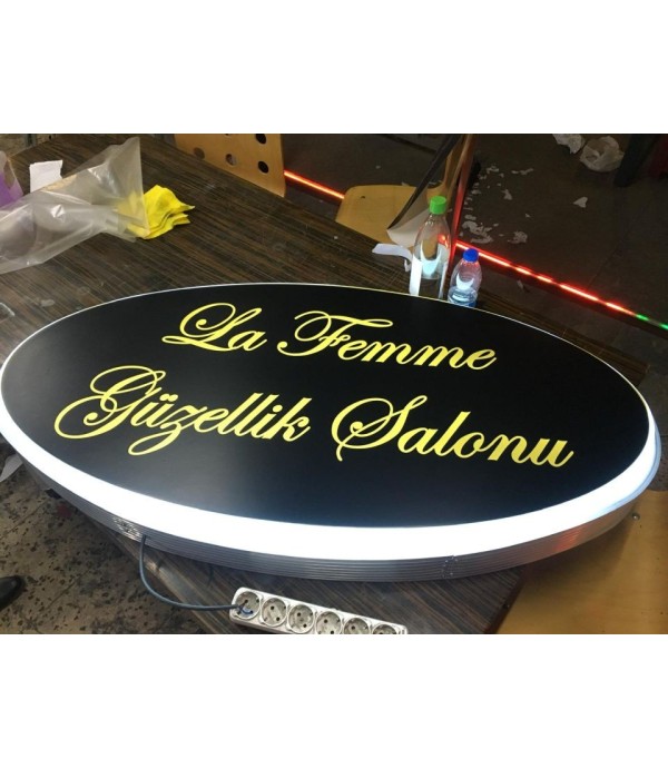 La Femme Güzellik Salonu Işıklı Elips Hazır Tabela