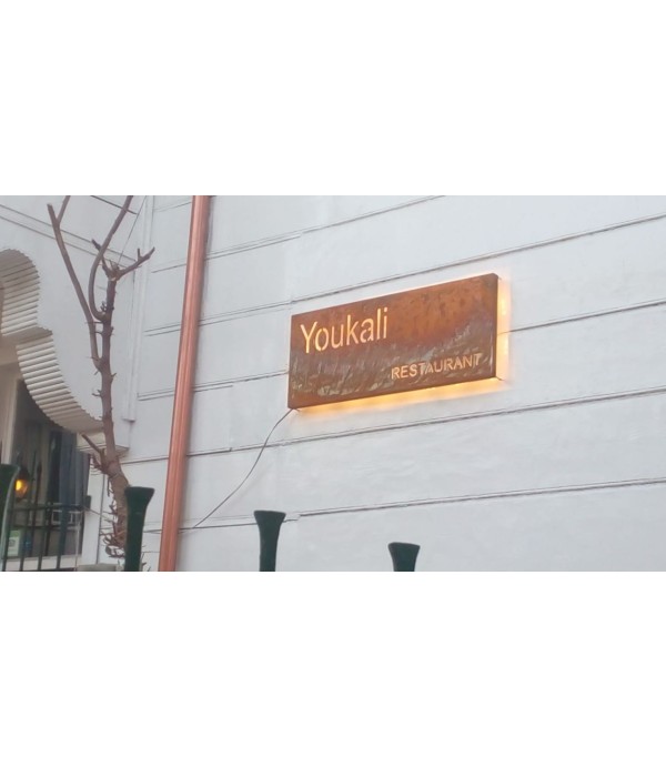 Youkali Restaurant Eskitme Saç Tabela