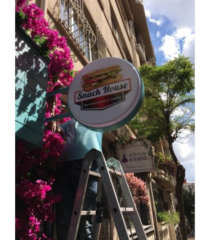 Snack House Daire(Işıklı Çift Taraflı Hazır Tabela)