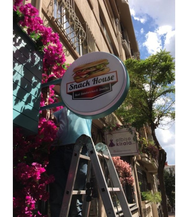 Snack House Daire(Işıklı Çift Taraflı Hazır Tabela)