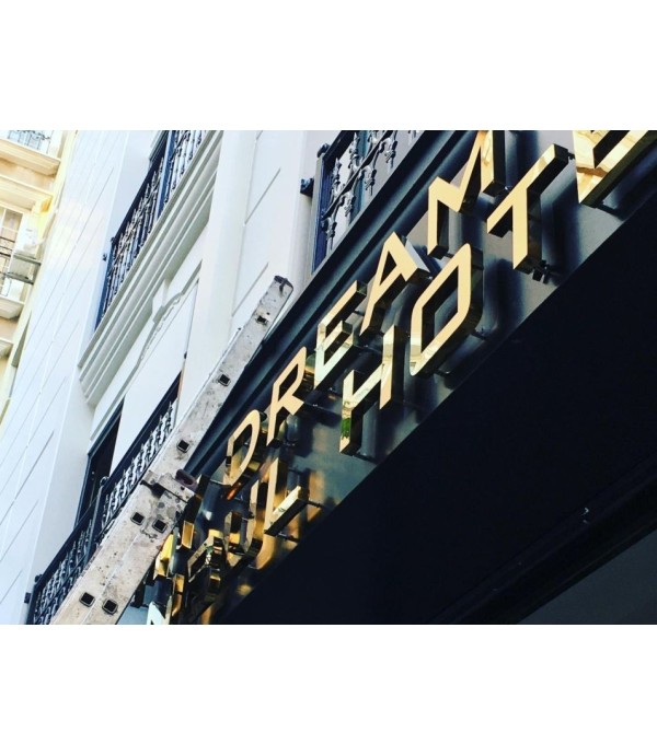 My Dream İstanbul Hotel Endirekt led Gold Krom Kutu Harf Tabela 