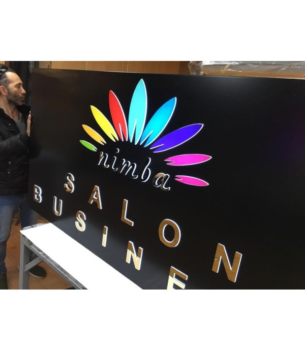 Salon Busıness Afrika Işıklı Dekupe Tabela