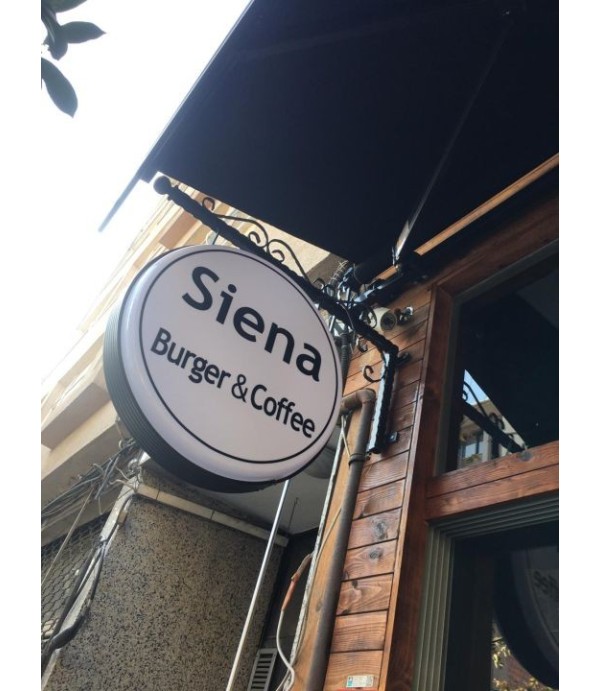 Siena Burger&Coffe Beşiktaş Işıklı Çift Taraflı Tabela
