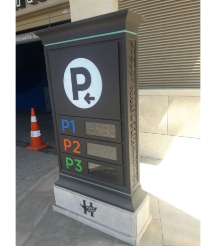 Otopark Işıklı Kanopi Totem Tabela