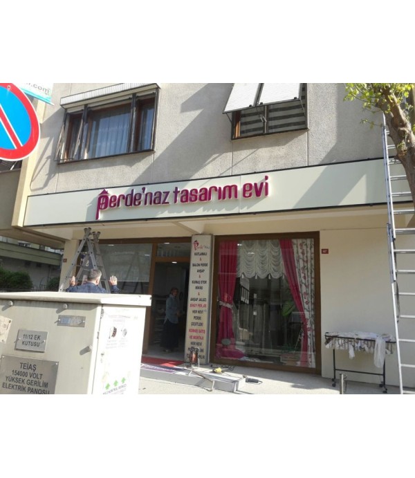 Perde Naz Tasarım İçten Işıklı pleksı Kutu Harf Tabela