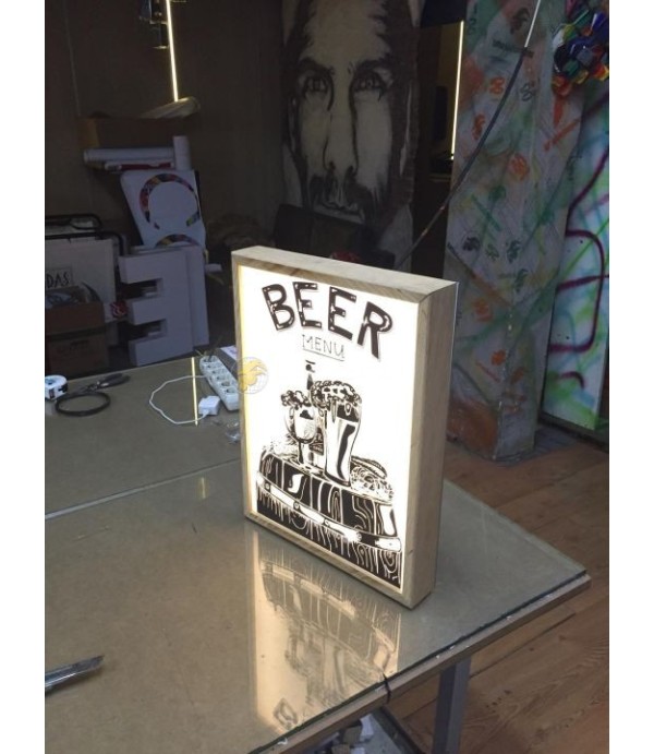 Beer Menu Small Light Box