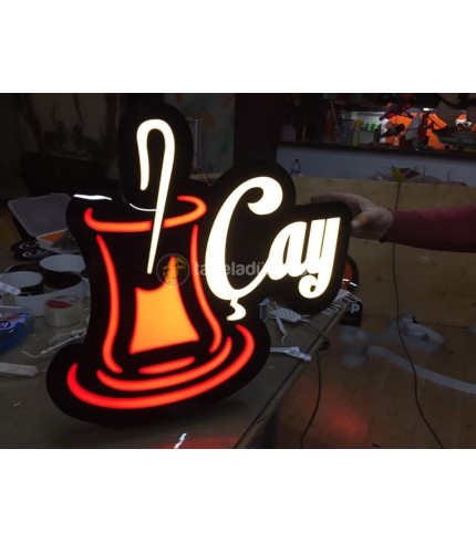 Çay 3D led Tabela İmalat