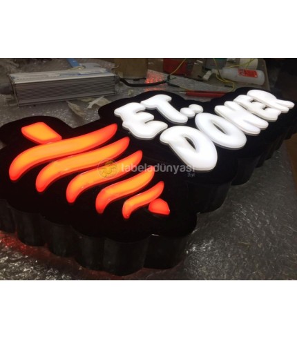 Et Döner 3D led Tabela Üretim