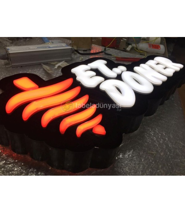 Et Döner 3D led Tabela Üretim