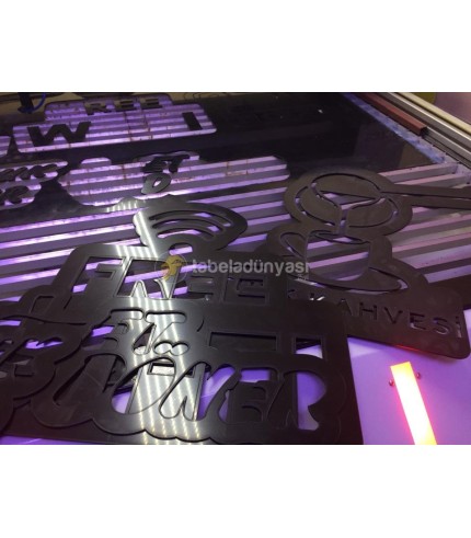 3D LED Tabela Terzi ön yüzey lazer Kesim İmalat