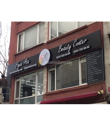 Figen Ata beauty Center Işıklı Kutu Harf Tabela