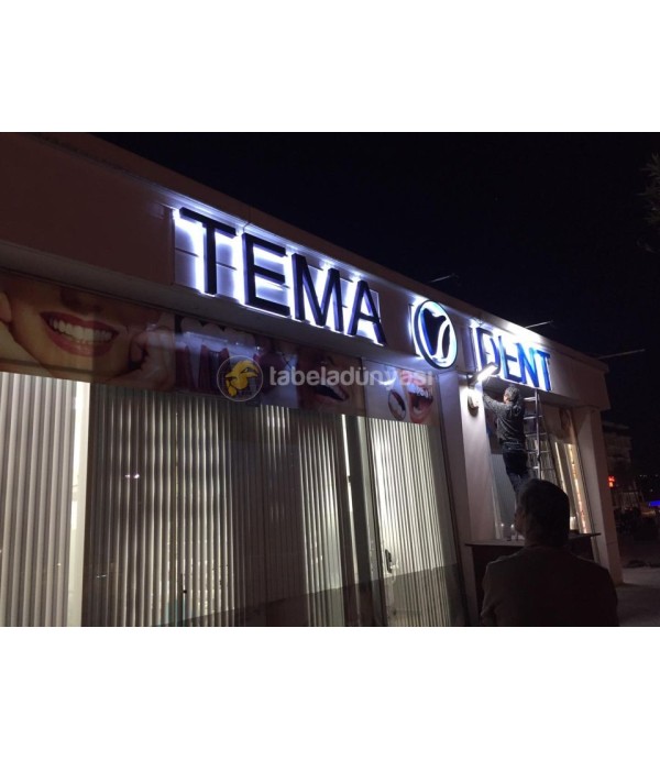 TemaDent Endirek Led Aydınlatma Çatı Tabela