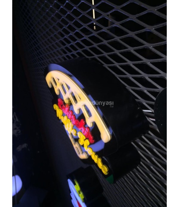 Waffle 3D LED Tabelası Neon Etkili Işıklı Kutu Harf