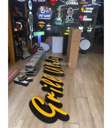 Uludağ Grill Almanya Işıklı pleksiglass Kutu Harf Tabela