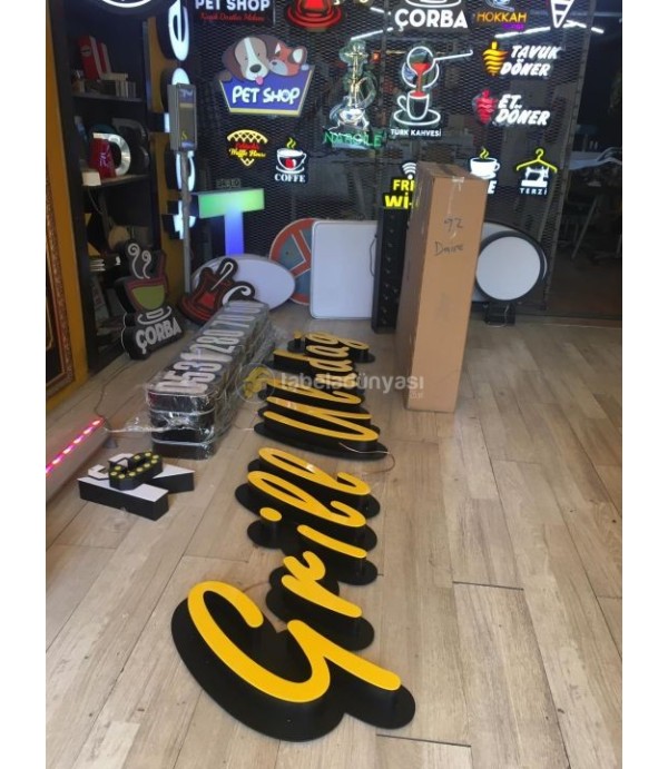 Uludağ Grill Almanya Işıklı pleksiglass Kutu Harf Tabela