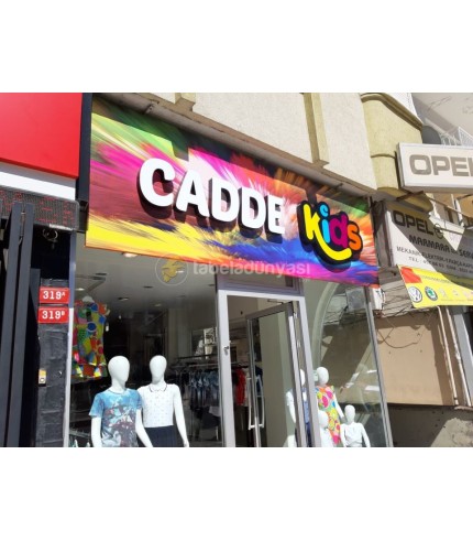 Cadde Kids Işıklı Kutu Harf Tabela