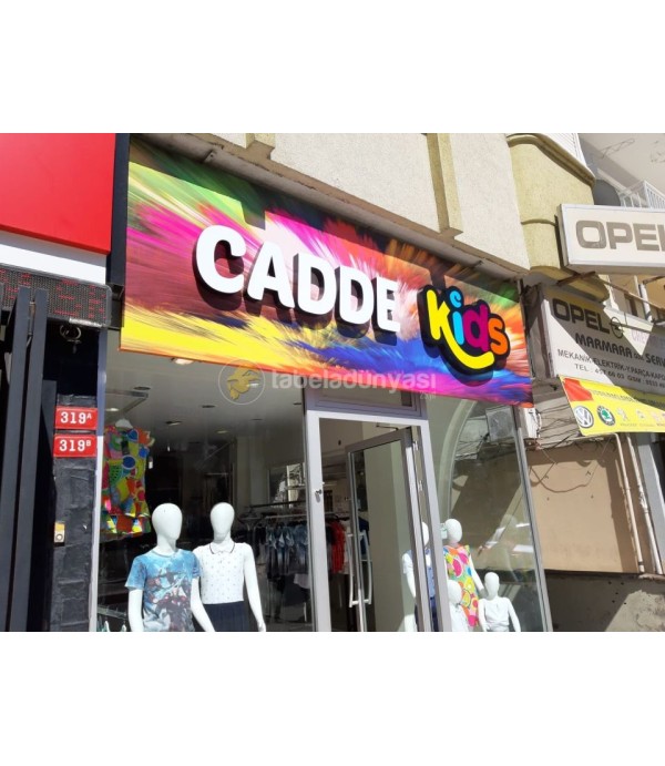Cadde Kids Işıklı Kutu Harf Tabela