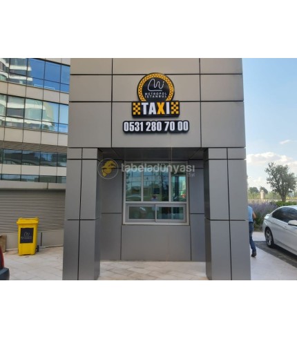 Metropol Taksi 3D LED Tabelası Işıklı Kutu Harf Tabela