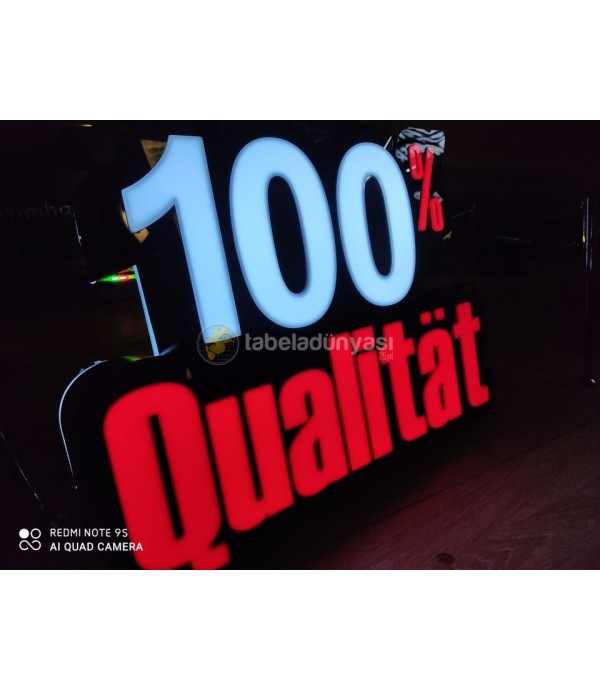 Almanya Hilal Market  3D Led Tabela (Neon Etkili Tabela)