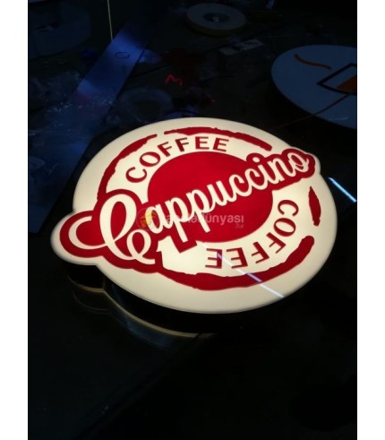 Cappuccino Coffee  3D Led Tabela imalatı