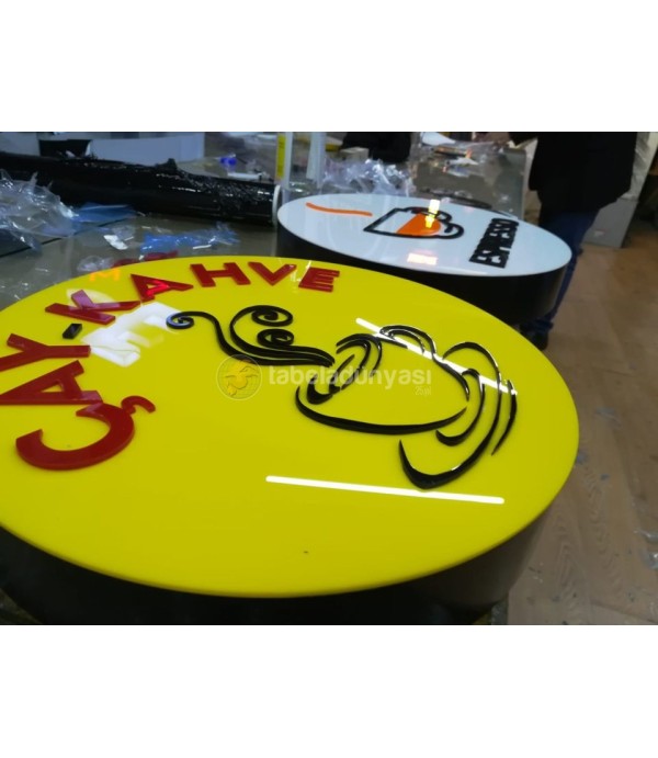 Çay Kahve  3D Led Tabela (Neon Etkili Tabela) imalatı