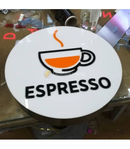 Espresso  3D Led Tabela (Neon Etkili Tabela) imalatı