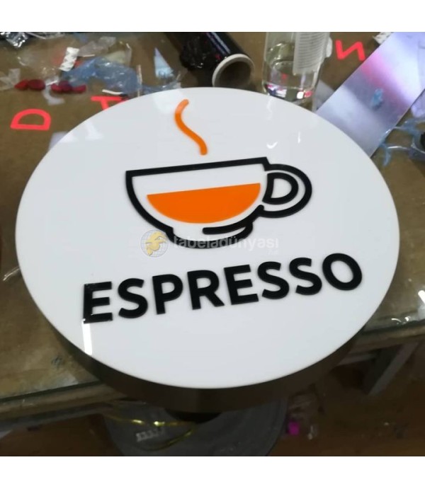 Espresso  3D Led Tabela (Neon Etkili Tabela) imalatı