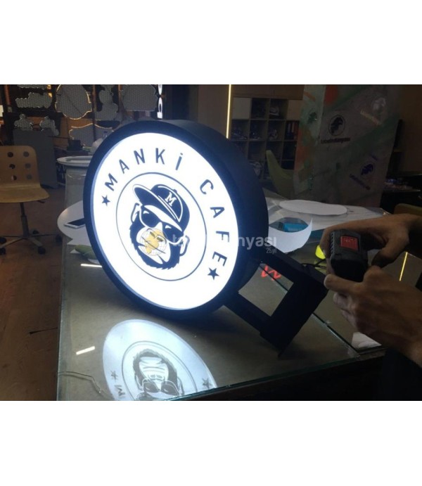 Manki Cafe Fileli Işıklı Daire Hazır Tabela