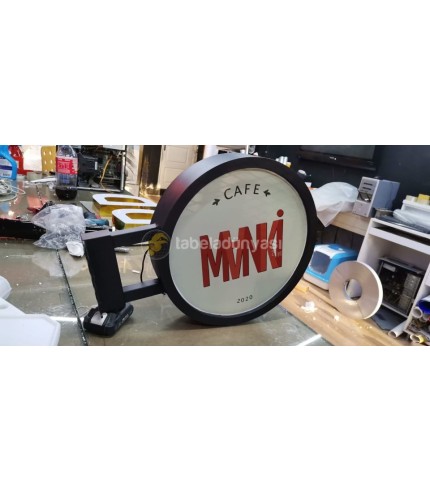 Manki Kafe Fileli Işıklı Daire Hazır Tabela